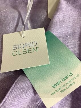 Sigrid Olsen 2X linen blend pullover top NWT COASTAL CHIC